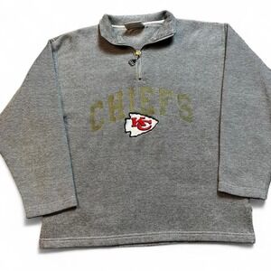 Vintage‎ Kansas City Chiefs pro player NFL quarter zip sweater size medium